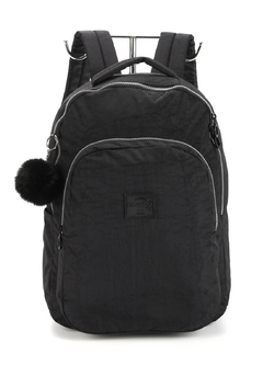 Mochila Escolar Crinkle com Chaveiro Pompom Up4You Preto - Luxcel