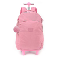 Mochila com Rodinhas Rosa Up4You - Luxcel