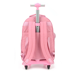 Mochila com Rodinhas Rosa Up4You - Luxcel - loja online