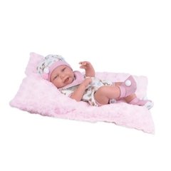 Boneca Anny Doll Baby Menina Reborn Macacão Babador Cotiplás - comprar online