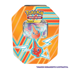 Lata Pokémon Potencial Oculto Rotom V 25 Cartas - Copag