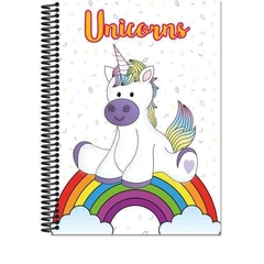 Caderno Espiral Unicórnio 96 folhas