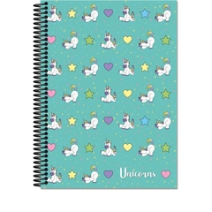 Caderno Espiral Unicórnio 96 folhas - comprar online