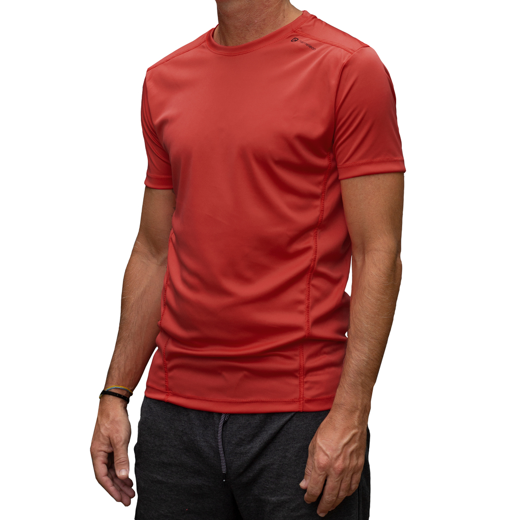 Remera deportiva hombre running liviana manga corta colores dry fit