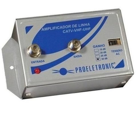 PQAL-3000, Proeletronic, Amplificador de 40dBi para linea VHF UHF CATV