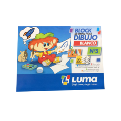 Block de dibujo LUMA blanco n5 x 20h