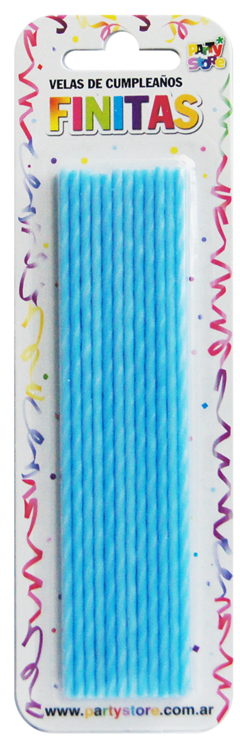 VELAS FINITAS 17cm PERLADAS PASTEL - Blister x 24 u