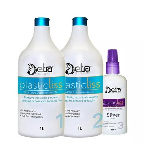 Detra Kit Escova Progressiva Plastic Liss 1litro - Sem Formol - R