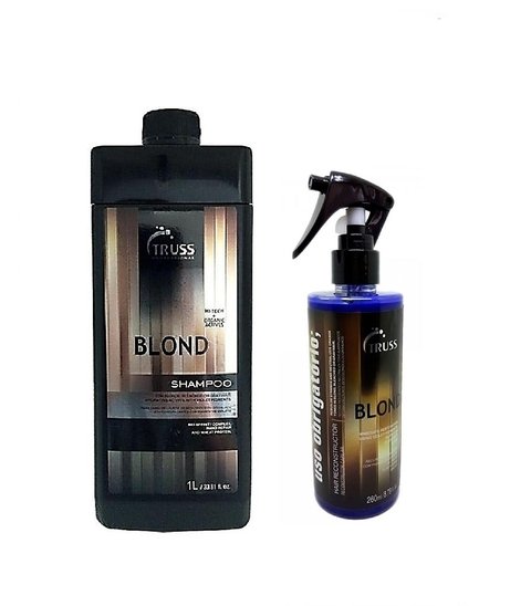 Truss Kit Professional Lavatório Blond Hair Shampoo 1000ml + Truss Uso Obrigatório Blond 260ml