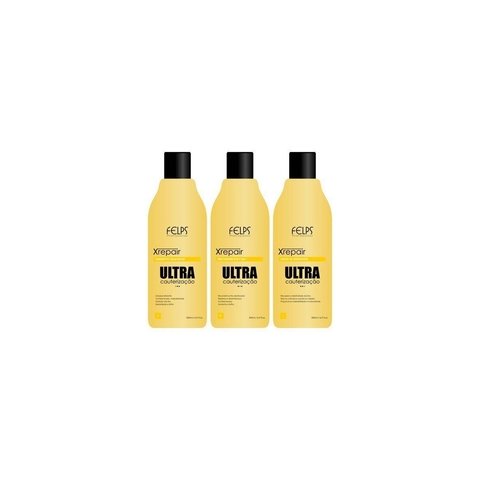 Felps Profissional Kit Xrepair Ultra Cauterização 3x500ml