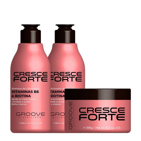 Groove Professional Cresce forte - Kit Shampoo e Condicionador 300ml + Máscara 300g