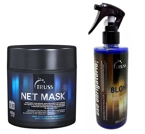 Kit Truss Reconstrução Capilar Blond Hair Uso Obrigatório Blond 260ml + Truss Net Mask 450g