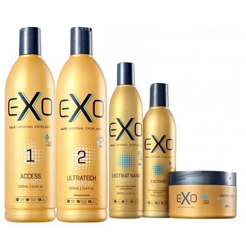 Kit Exo Hair Exoplastia Capilar + Kit Manutenção 5 Produtos