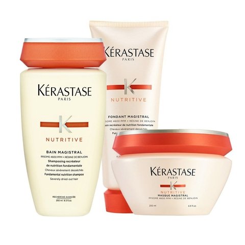 Kit Kerastase Nutritive Magistral Shampoo 250ml + Condicionador 200ml + Mascara 200ml