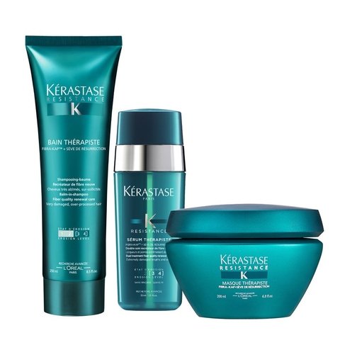 Kit Kerastase Resistance Therapiste Shampoo 250ml + Máscara 200ml + Serum 30ml