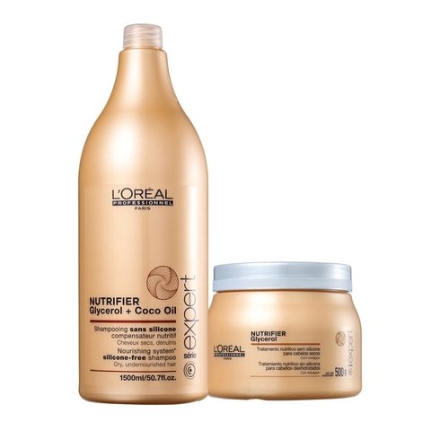 Kit Loreal Professionnel Nutrifier Shampoo 1500ml + Máscara 500g