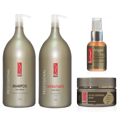 Kit Red Iron Goji Berry Shampoo 2,5L + Hidratante 2,5L + Óleos Lendários Mask 300g + Oil Argan 30ml