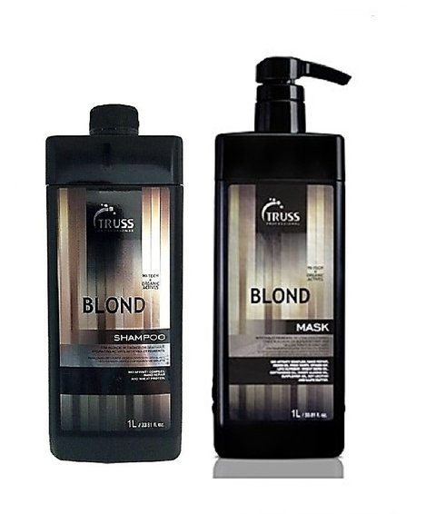 Kit Truss Duo Lavatório Blond Hair Shampoo 1000ml + Mask 1000ml