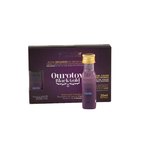 Kit Minas Flor Ampolas Ourotox Black Gold 6x20ml