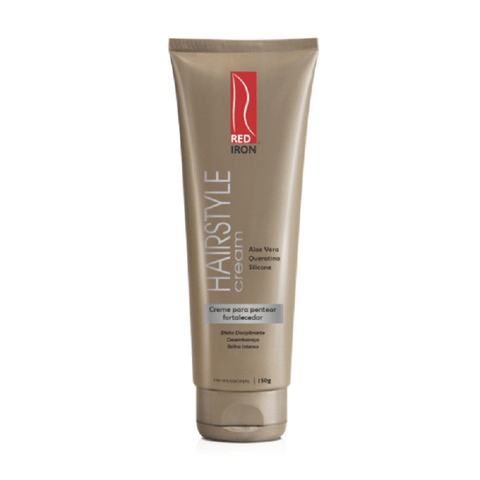 Red Iron Hairstyle Cream Creme de Pentear 150g