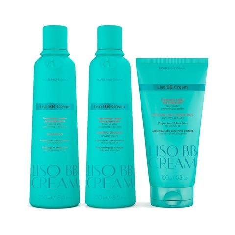 Richée Profissional BB Cream Kit Tratamento Capilar Pós Progressiva 3 produtos - T