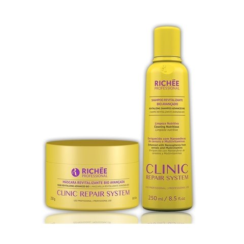 Richée Profissional Clinic Repair System Kit Shampoo e Máscara Revitalizante Bio Avançado - T