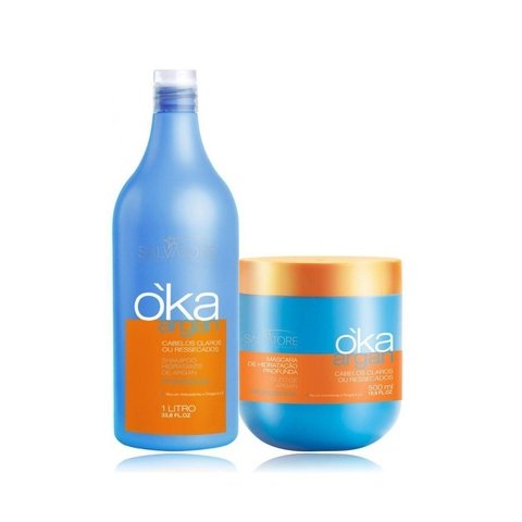 Salvatore Kit Oka Argan Shampoo 1L+Máscara 500gr - R