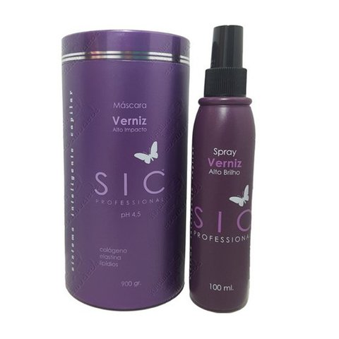 SIC PROFESSIONAL Verniz Alto Impacto KIT Mascara 900g e Spry 100ml