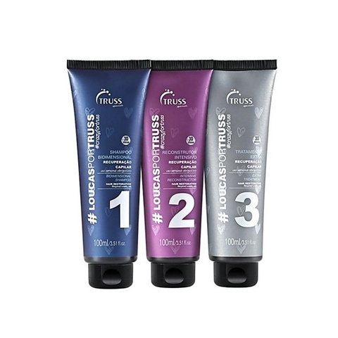 Truss Kit Loucas por Truss - Shampoo 100ml + Condicionador 100ml + Máscara 100ml