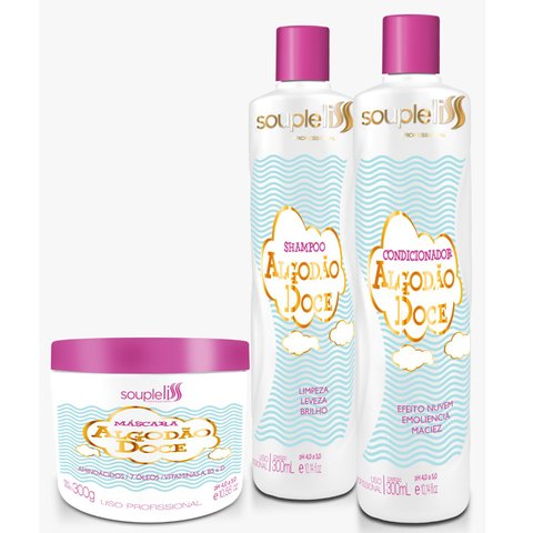 Souple Liss Kit Algodão Doce 3 Produtos Pequenos - C