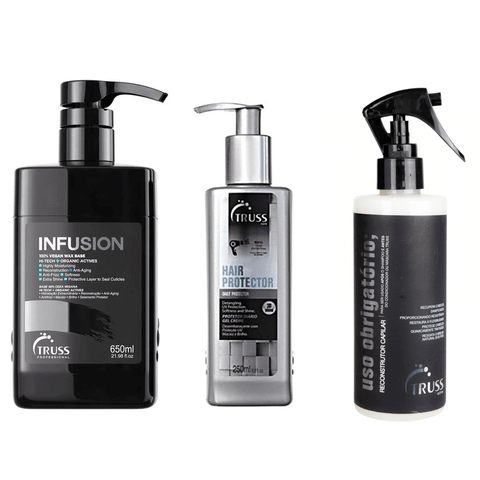 Truss Infusion 650ml + Uso Obrigatório Normal 260ml + Finish Care Hair Protector 250ml