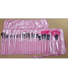 Set 24 Pinceles Profesionales Para Maquillaje Color Rosa - comprar online