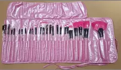 Set 24 Pinceles Profesionales Para Maquillaje Color Rosa en internet