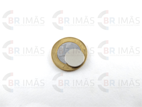 Imã Neodímio N35 Ø14x1,5mm - Disco - Br Imãs