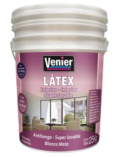 OFERTA Latex Venier Interior - Exterior Lavable Blanco Mate x 25 kgs