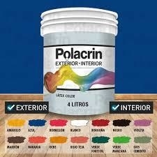 Pintura Latex Interior Exterior Polacrin Colores X 1 litro - tienda online