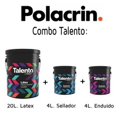 Oferta Latex Polacrin Talento interior Exterior + 4lts fijador + 4kgs Enduido - comprar online