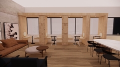 Arga-Mercado de obra - Diseño de Coworking + Recepción +3d - Una Flor