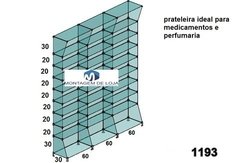 Prateleira p/ perfumaria e medicamentos 1,80Mts