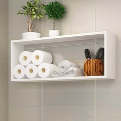 Nicho Retangular Branco 50x20x20cm Decoração Banheiro Sala Quarto - comprar online