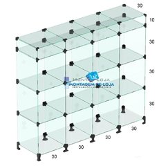 Balcão De Vidro Modulado Para Loja 120x110x30cm com porta joia - comprar online