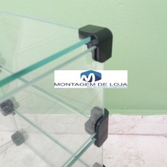 Balcão de vidro modulado em L 1.50X1,00X1,00X0,30CM - Balcão de Vidro   Montagem de Loja (31) 97189-4747