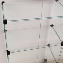 Prateleira Estante Vitrine de vidro modulado 120x180x30cm - comprar online