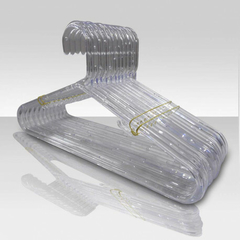 Cabide adulto Cristal Acrílico fino Transparente -100 Peça espessura 4mm - comprar online