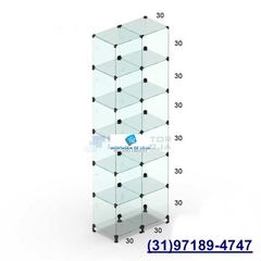Prateleira de vidro modulado 60cm de comprimento