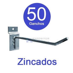 Gancho Zincado Expositor Para Painel canaletado 50 unidades