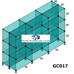 Balcão de vidro central meio de loja 1,50x1,00x0,40cm GC017 (cópia)