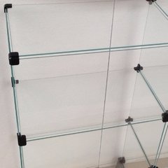 Balcão Vitrine em Vidro Modulado temperado grande Para loja com porta joia 3,50x110x30cm - comprar online