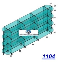1104-Gôndula de centro em vidro 2,2mts