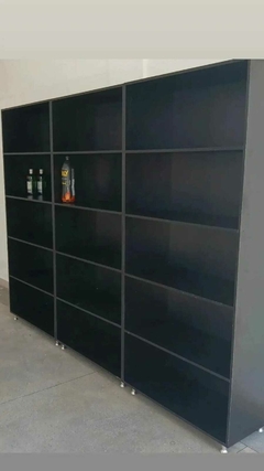 Kit 3 Prateleira de mdf preto 90x200x40cm ideal Para Adega ou distribuidora de bebidas